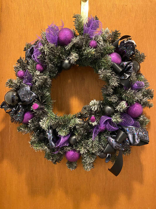 wreath purple and black